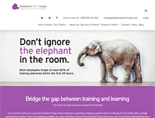 Tablet Screenshot of elephantsdontforget.com